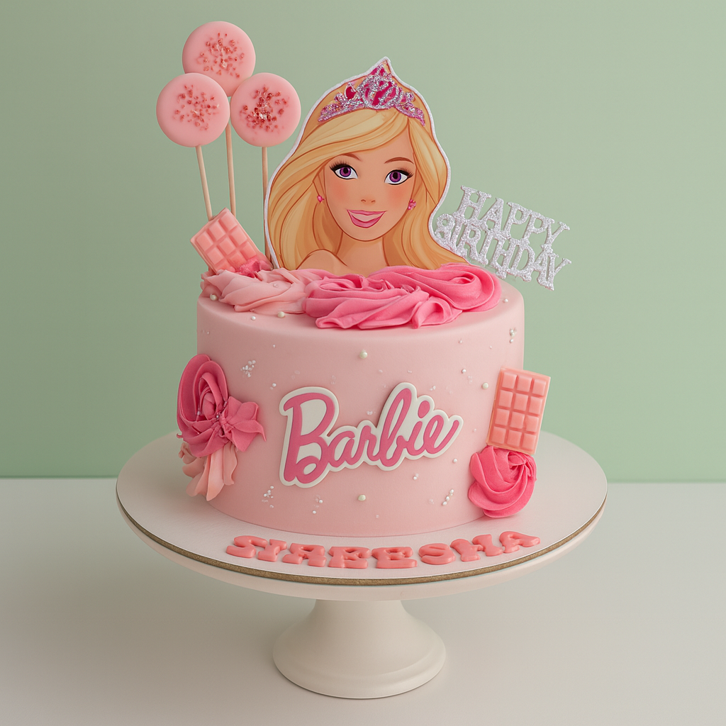 Barbie Princess Pink Birthday Cake
