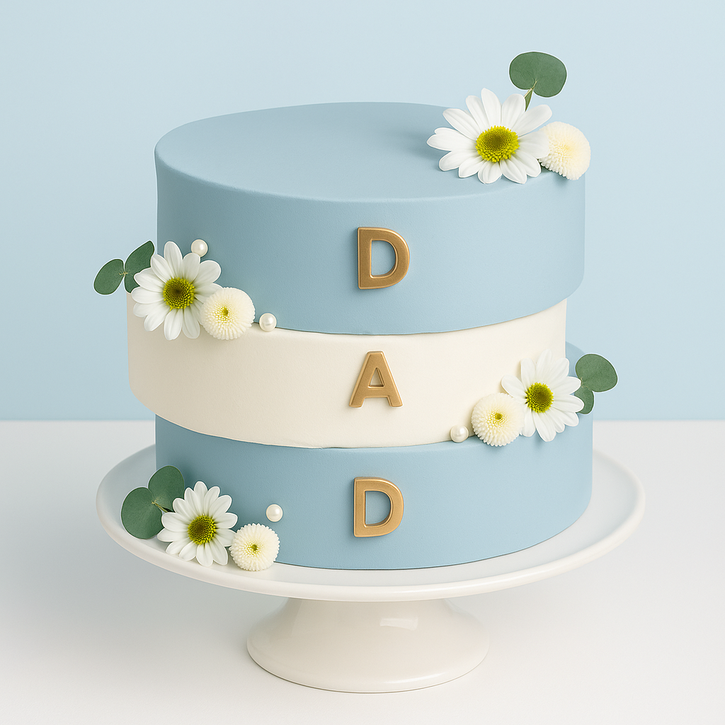 Golden Elegance Dad Cake