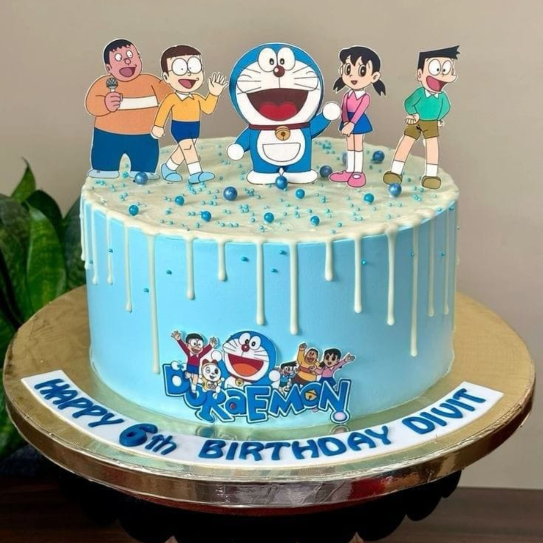 Doraemon Cartoon Birthday Cake