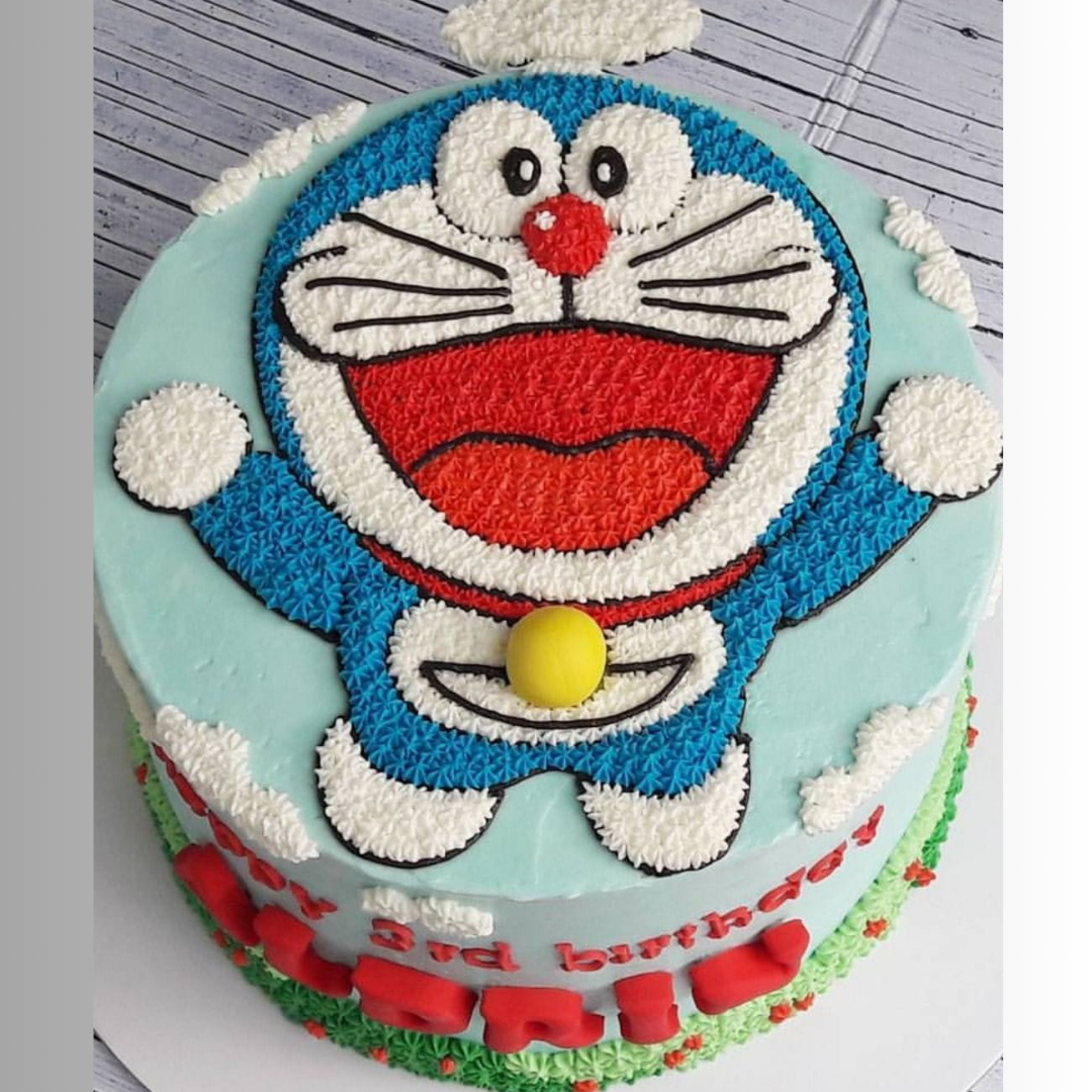 Customized Birthday Doraemon Cartoon Theme Cake
