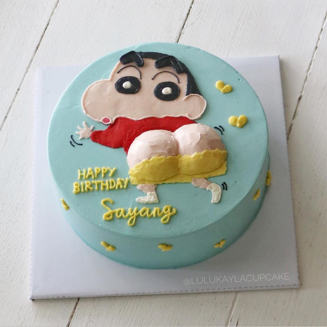 Funny Shinchan Fortnite Birthday Cake