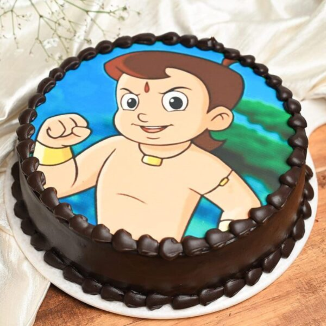 Chhota Bheem Brownie Birthday Cake