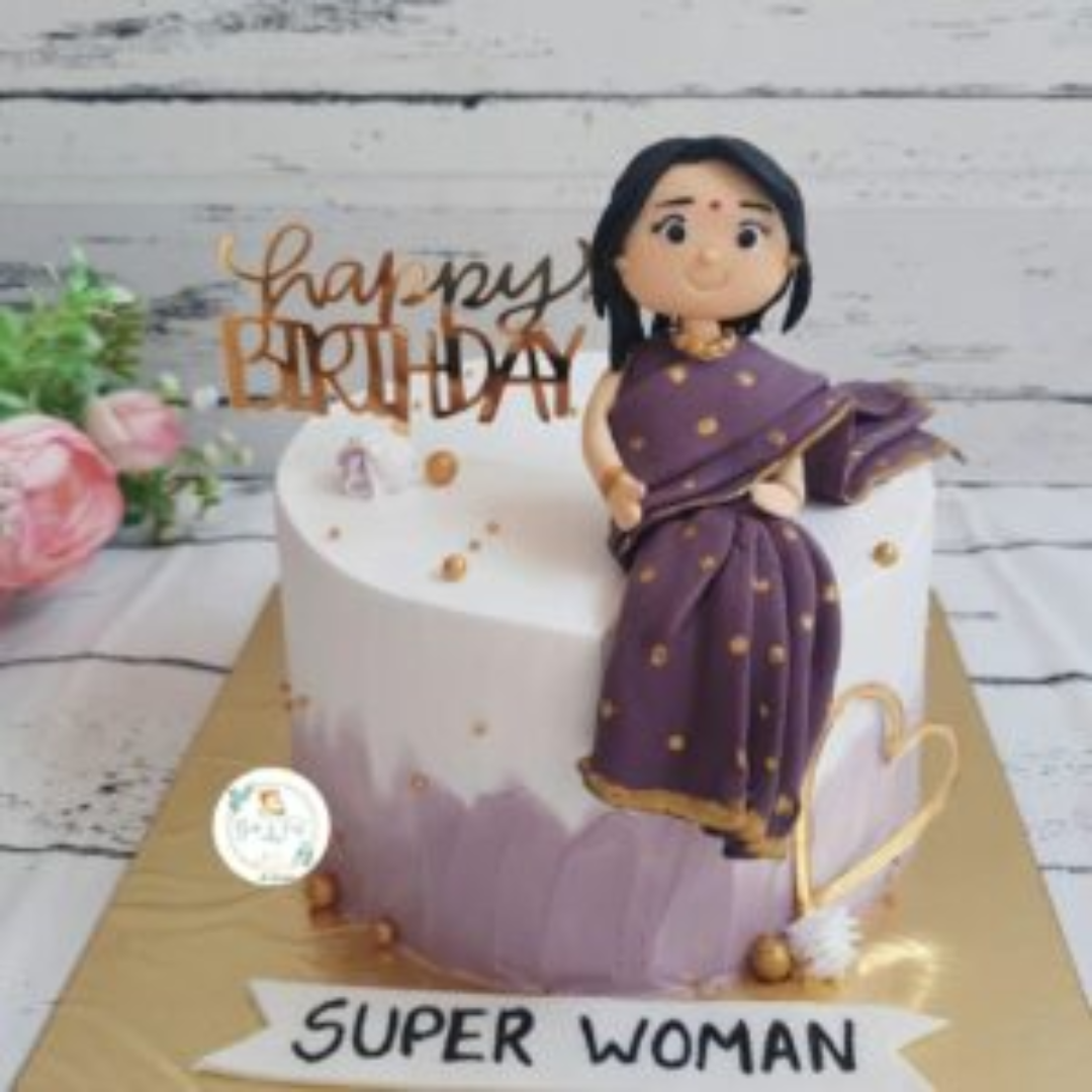 Super Woman Saree Cake