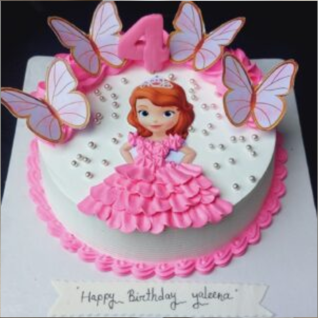 Princess Sofia Butterfly Birthday Cake