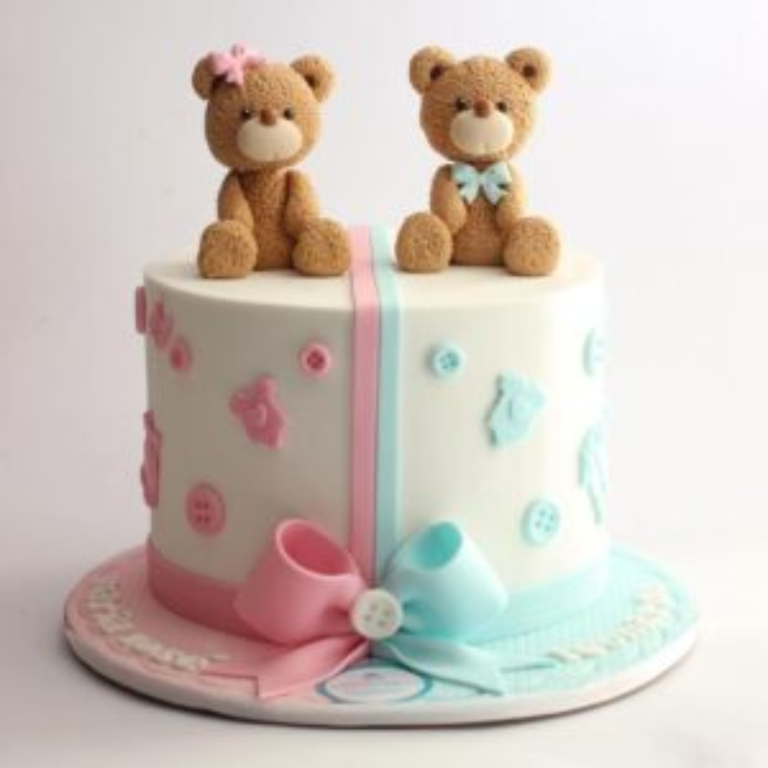 Twin Teddy Bear Baby Fortnite Cake