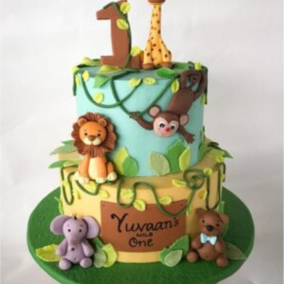 Wild One Jungle Safari Fortnite Cake