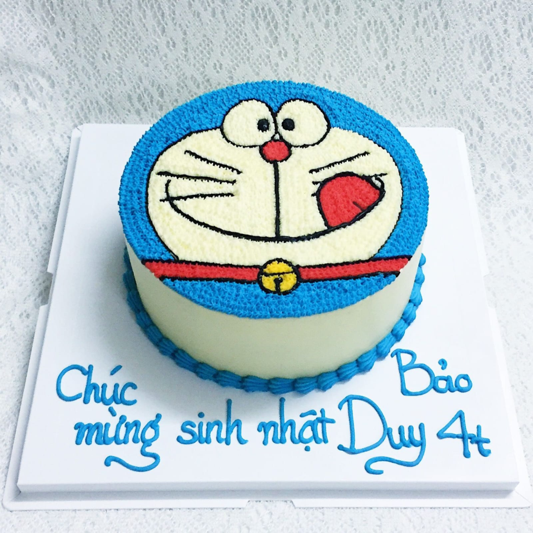 Doraemon Cream Birthday Butterscotch Cake