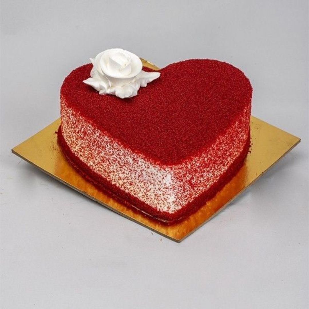 Heart-Shaped Red Velvet Love Cake