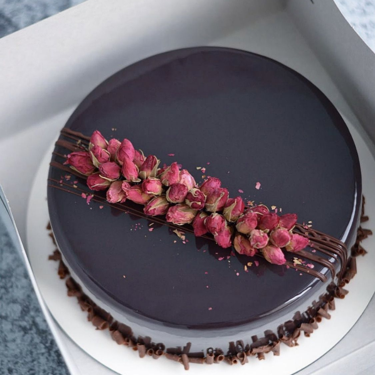 Royal Chocolate Mirror Glaze Birthday Cake