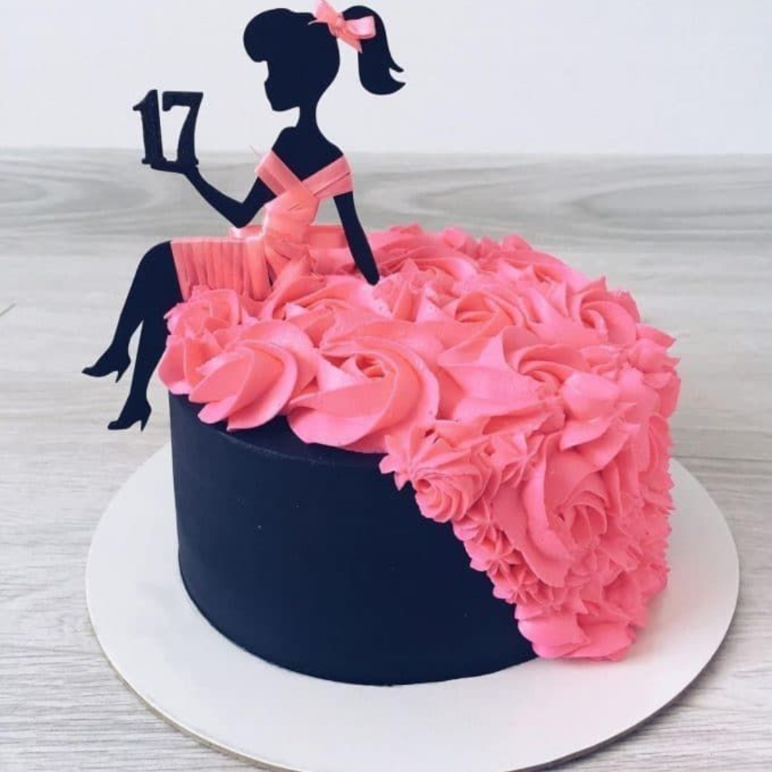 Silhouette Doll Chocolate Cake