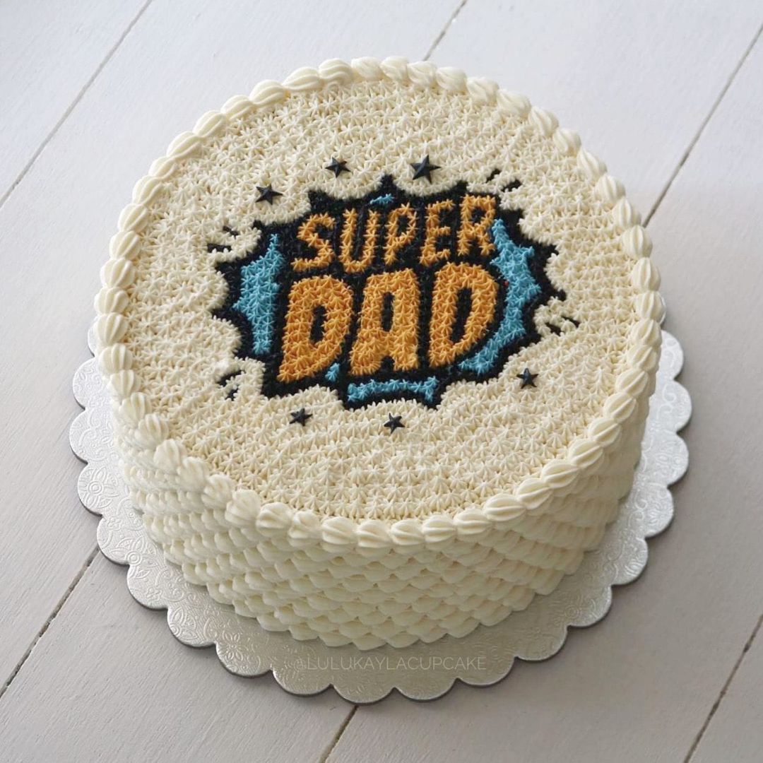 Super Dad Hero Customized Cake