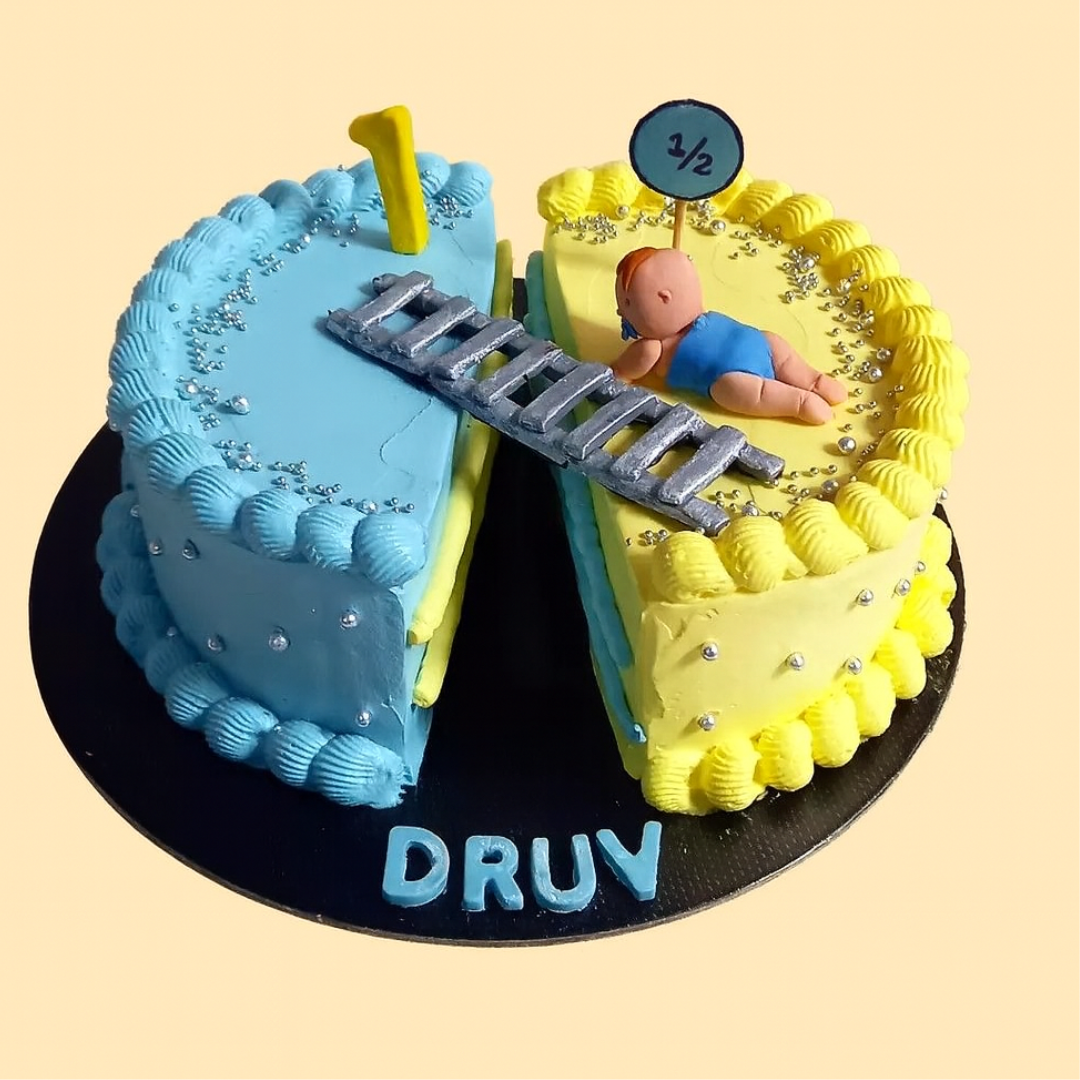 Ladder to One Half-Birthday Cake