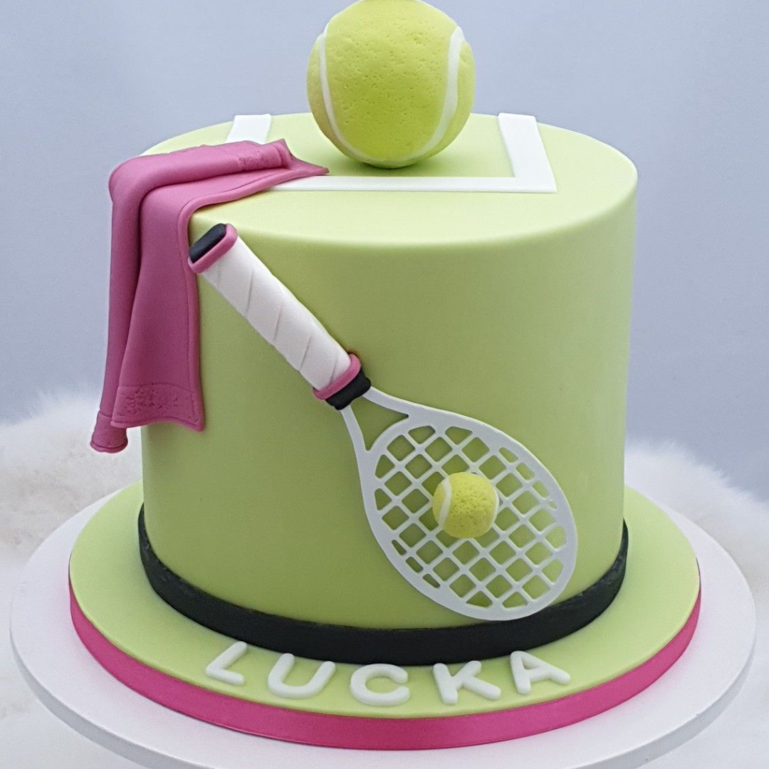 Tennis Racket & Ball Birthday Fortnite Cake