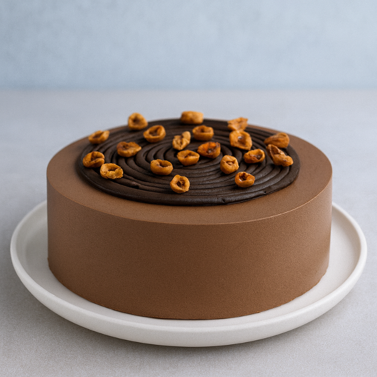 Hazelnut Truffle Crunch Cake