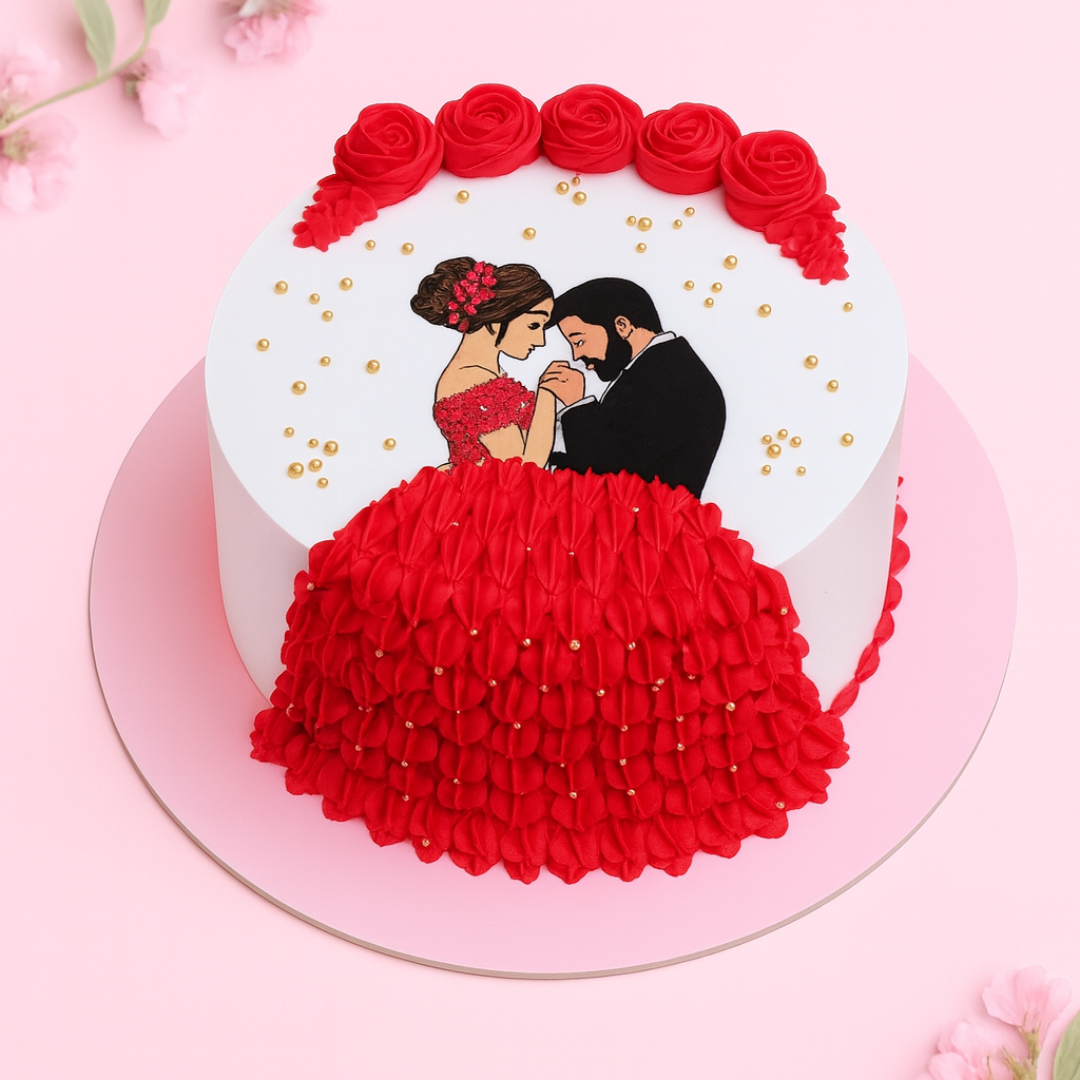Forever Together Couple Strawberry Cake