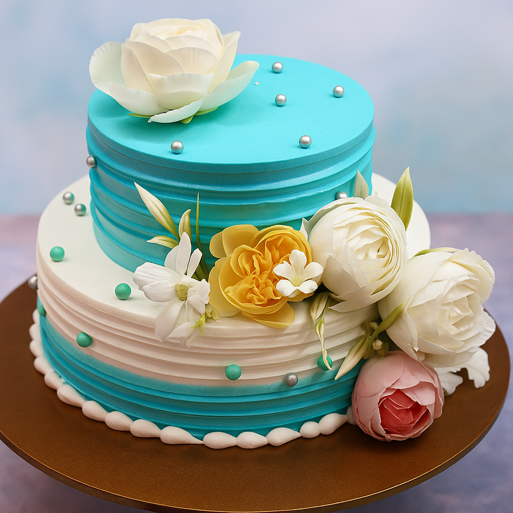 Hand made Customized flower cake